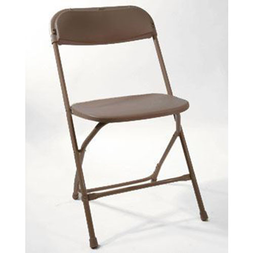 brown plastic folding chairs