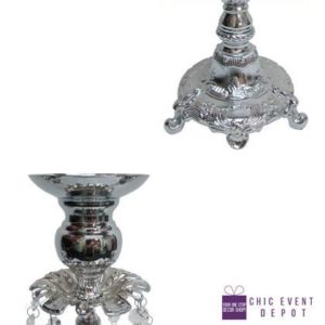 Chrome Candelabra W/ 3 Cups 25