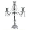 Chrome Candelabra W/ 3 Cups 25" height