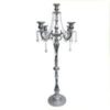 Chrome Candelabra W/ 5 Cups 47” height