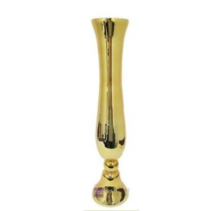 Gold Trumpet Glass 5" dia, 30" height